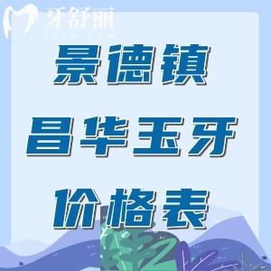 【景德鎮(zhèn)昌華玉牙口腔收費價格表】種植牙1175元起、矯正6595元起、補牙40元起